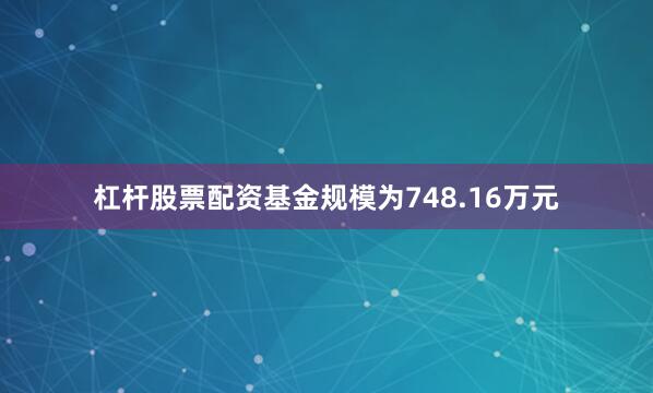 杠杆股票配资基金规模为748.16万元