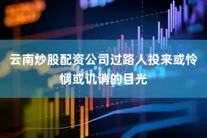 云南炒股配资公司过路人投来或怜悯或讥诮的目光